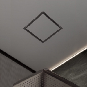 Диффузор под покраску скрытого монтажа SECRET SOFT FRAME 100/90 с приточно-вытяжным вентилятором